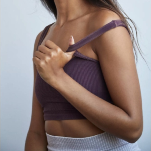 Free People •FP Movement Happiness Runs Square Neck Crop Top - Picture 2 of 9